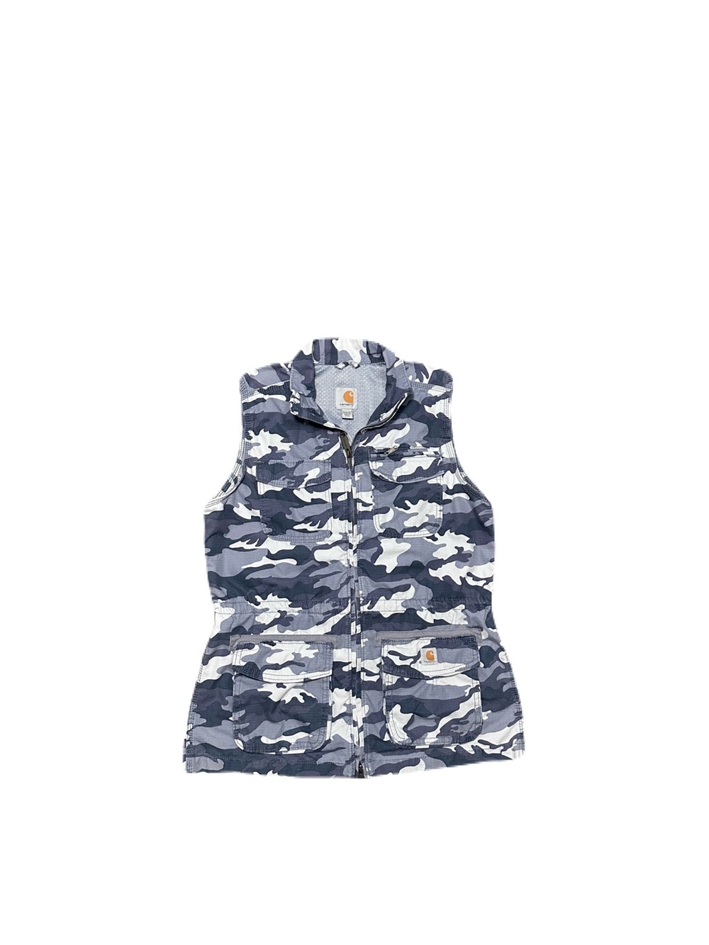 Carhartt El Paso Utility Vest Blue Camo Womens Medium 8/10